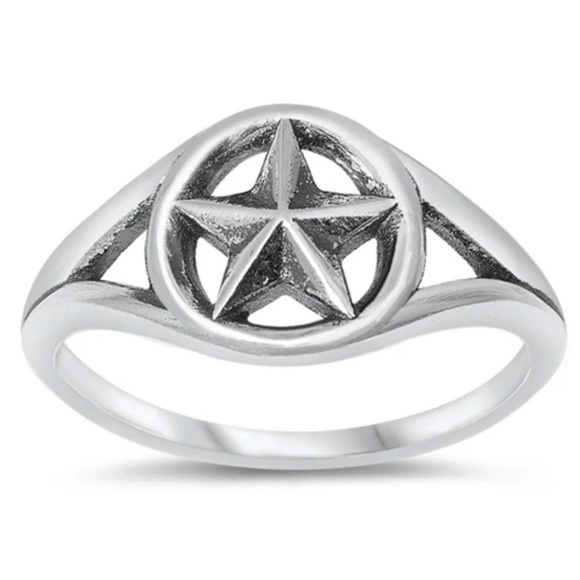 Sterling Silver Ring – Star (Size 8) - Picture 1 of 1